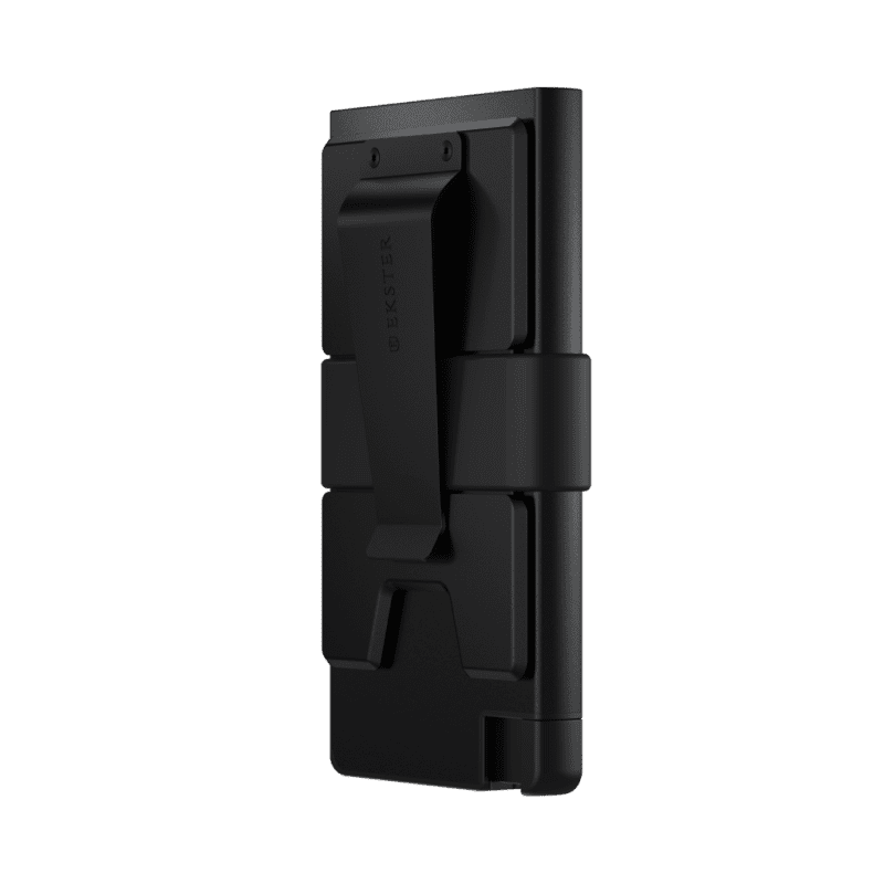 EK CASHCLIPBACKPLATE BLACK ANGULARALU